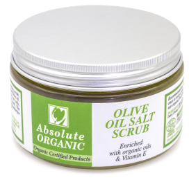 Absolute Organic All Natural Skin Transforming Olive Oil Salt Scrub