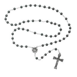 Genuine Hematite Rosary Boxed