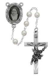 Pearl like  St Therese Rosary Boxed