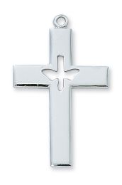 Sterling Holy Spirit Cross Pendant Box