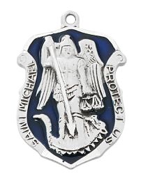Sterling Blue St Michael Badge Boxed