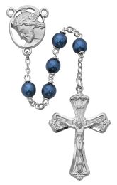 Blue Ecce Homo Rosary Boxed