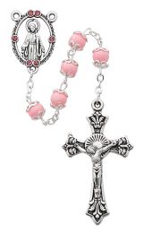 Pink Capped Rosary Boxed
