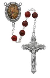 Red Our Lady of Perpetual Help Rosary Boxed
